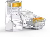 Qost - Cat6 RJ45-connector 50 stuks - Krimpconnector - Ethernet Kabel Connector voor Cat6 / Cat5e / Cat5 - Crystal Head - 8P8C Stekker