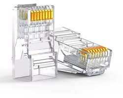 Qost - Cat6 RJ45-connector 50 stuks - Krimpconnector - Ethernet Kabel Connector voor Cat6 / Cat5e / Cat5 - Crystal Head - 8P8C Stekker Qost - Cat6 RJ45-connector 50 stuks - Krimpconnector - Ethernet Kabel Connector voor Cat6 / Cat5e / Cat5 - Crystal Head - 8P8C Stekker