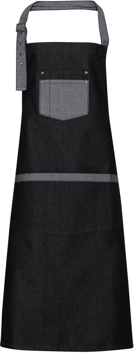 Schort/Tuniek/Werkblouse Unisex One Size Premier Black Denim 70% Katoen, 30% Polyester