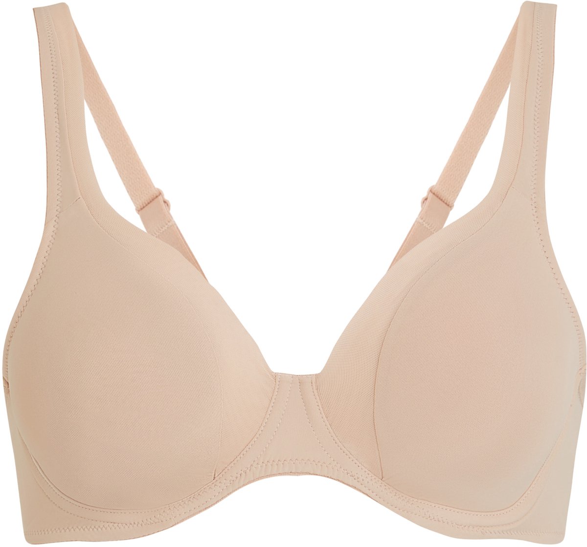 Hunkemöller Dames Lingerie Niet-voorgevormde beugel bh Mesh - Beige
