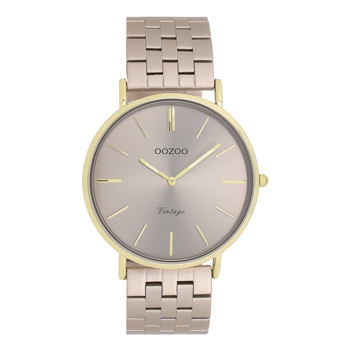 OOZOO Vintage series - Goudkleurige horloge met roestvrijstalen armband roestvrijstalen armband - C20404