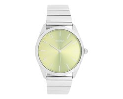 OOZOO Timepieces - Zilverkleurige horloge met roestvrijstalen armband roestvrijstalen armband - C11515
