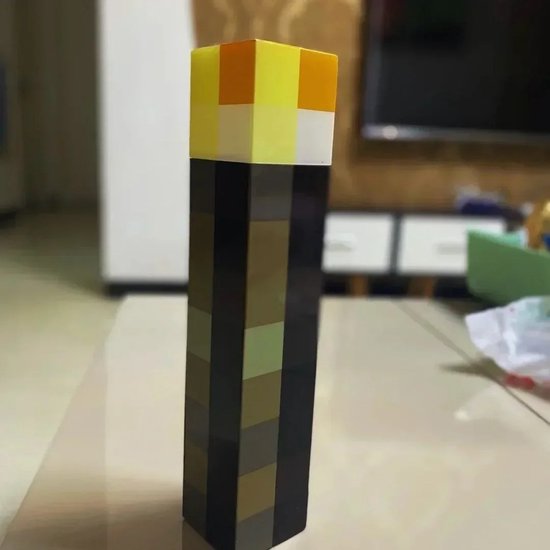 MineCraft - Nacht - Lamp - 4 Kleuren - Torch - Verlichting - Game - Zaklamp - Brownstone - LED - Nachtlampje - USB - Oplaadbaar - Slaapkamer - Decoratie - Tafellamp - Cadeaulamp - Voor - Kinderen - Bedlampje - MineCraftion - Movie van Merkloos — afbeelding 2