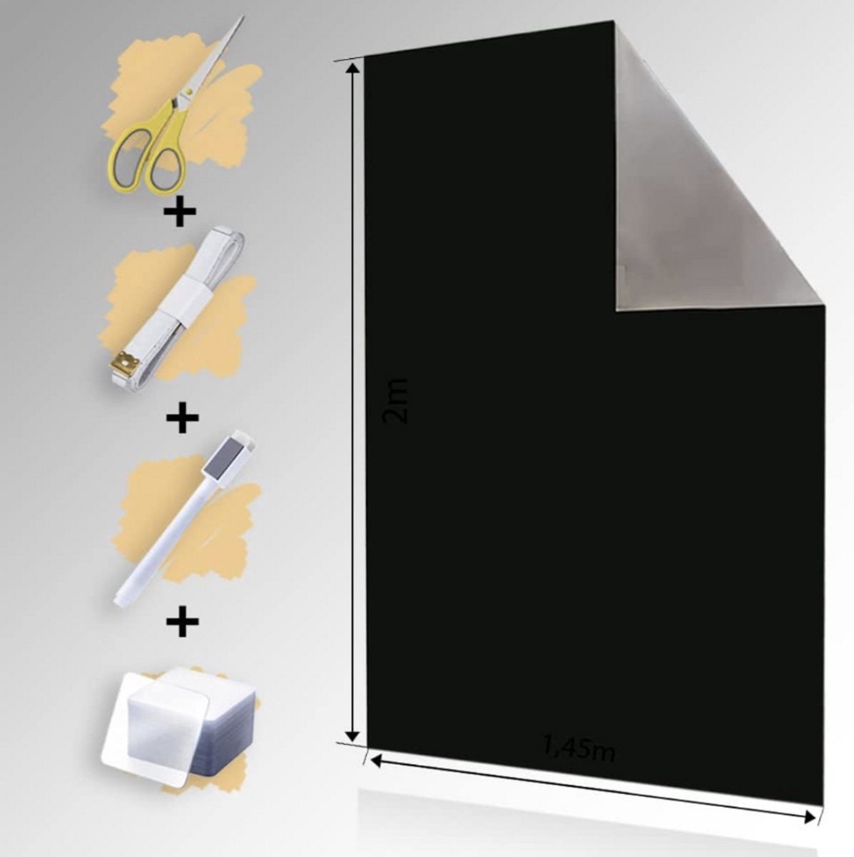 BKSAI Dakraam, verduistering, verduisteringsrolgordijn, zonder boren, raam, verduistering, zonwering, verduisteringsstof, ondoorzichtig, voor binnen (130 x 150 cm