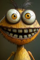 Affiche de dessin animé | Monster d’affiche | Affiche 3D | Affiche drôle | Affiche ludique | Fantasy Affiche | Affiche créative | 60x90cm | Décoration murale | Affiche murale | 5377KMD | Convient pour l'encadrement