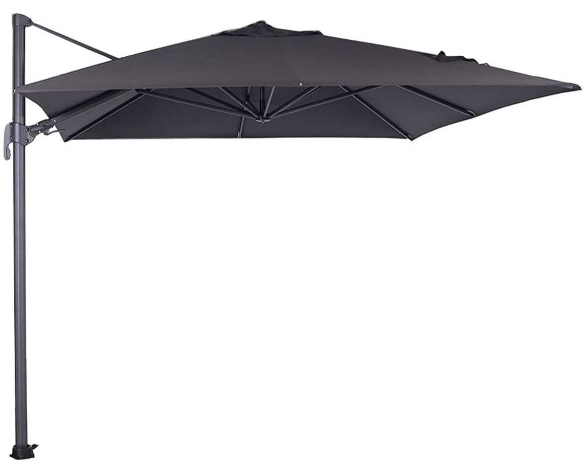 Garden Impressions Hawaii zweefparasol S 250x250 - donker grijs - zwart