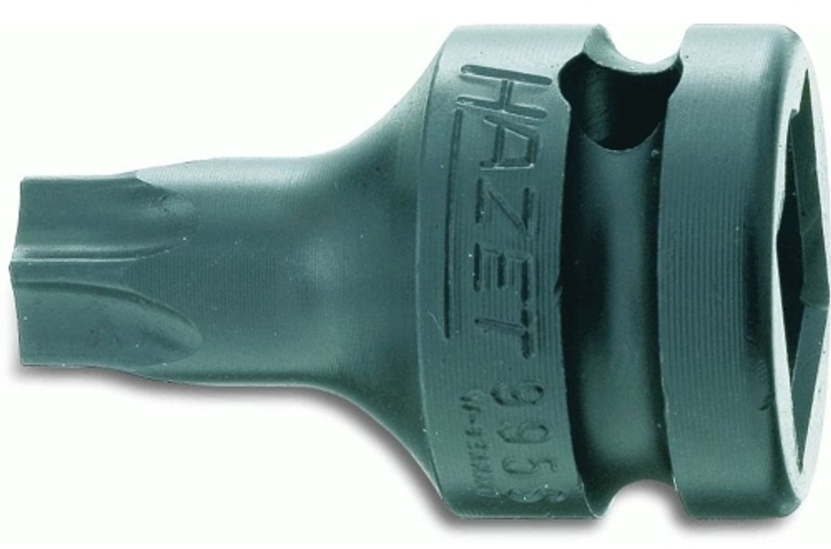 HAZET Krachtdopsleutelbit 995S-T30 · 1/2 inch (12,5 mm) vierkant hol · Binnen-TORX®-profiel · SW T30