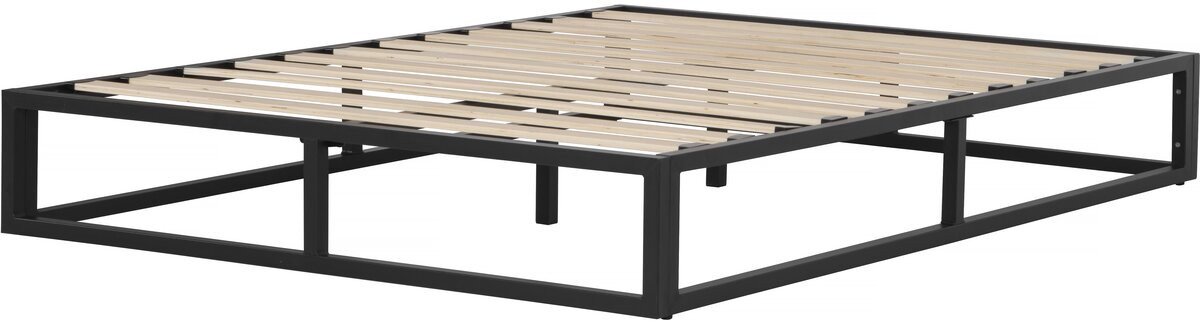 Tweepersoonsbed bedframe bed metaal 160 x 200 cm - Zwart - Tweepersoonsbed - €129,00