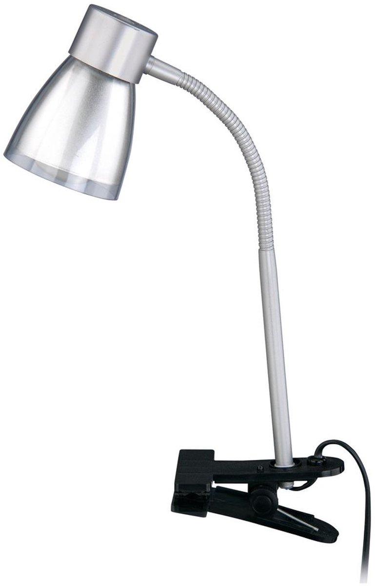 BRILONER - klemlamp - flexarm - bedlamp - excl. 1xE14 - 40W - titaankleurig