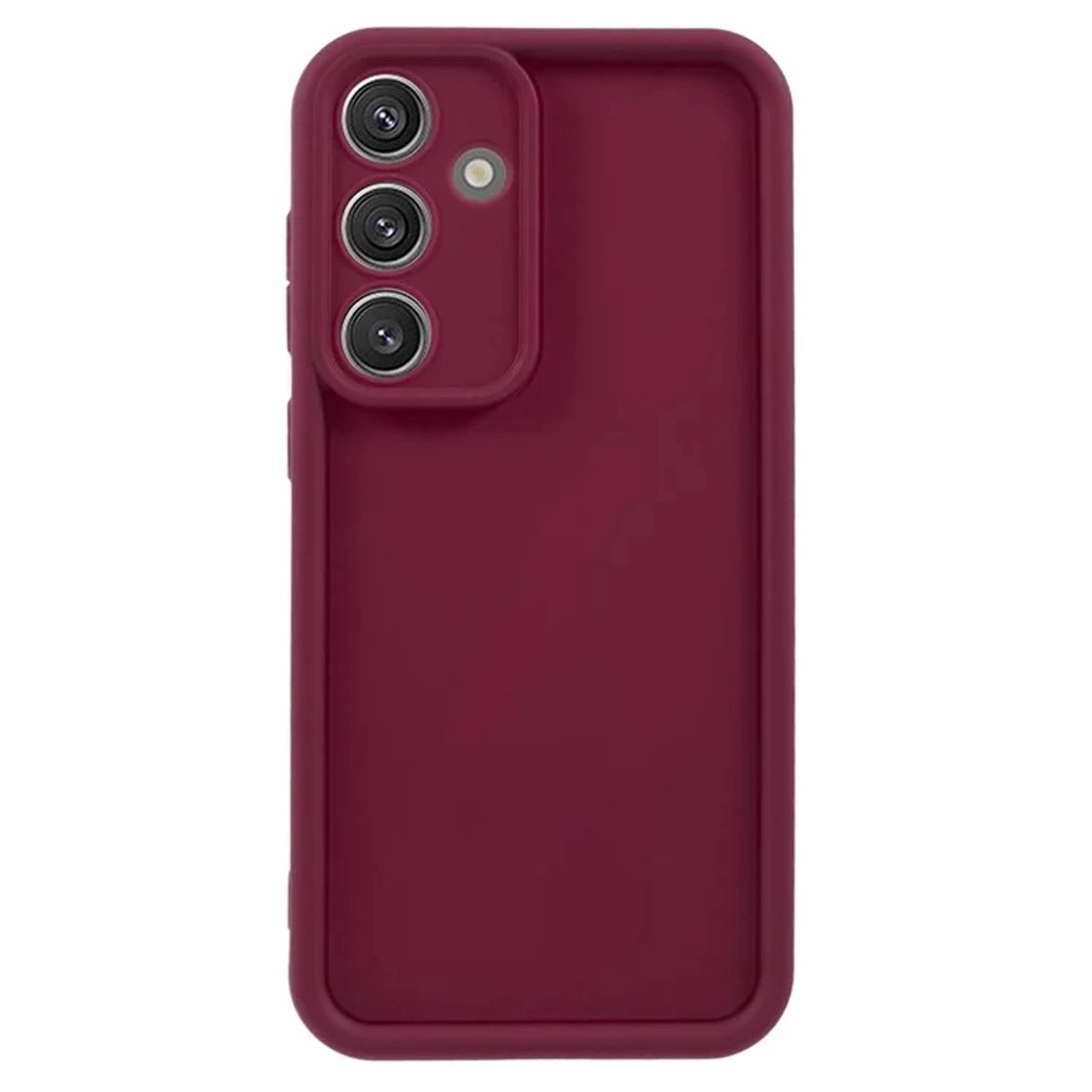 Hoesje voor Samsung Galaxy S25 Plus - Phonesta Grooved Silicone Back Cover - Rood