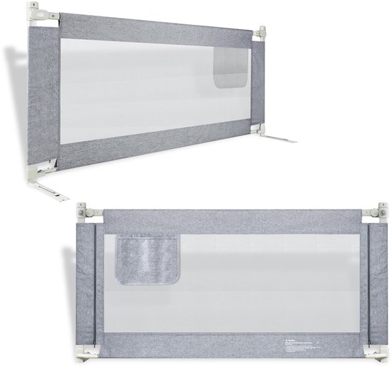 Barrière de lit pour bébé NAIZY pour Enfants , relevable verticalement et à une main, pour la Protection contre les chutes pour bébés et Enfants, 150 cm