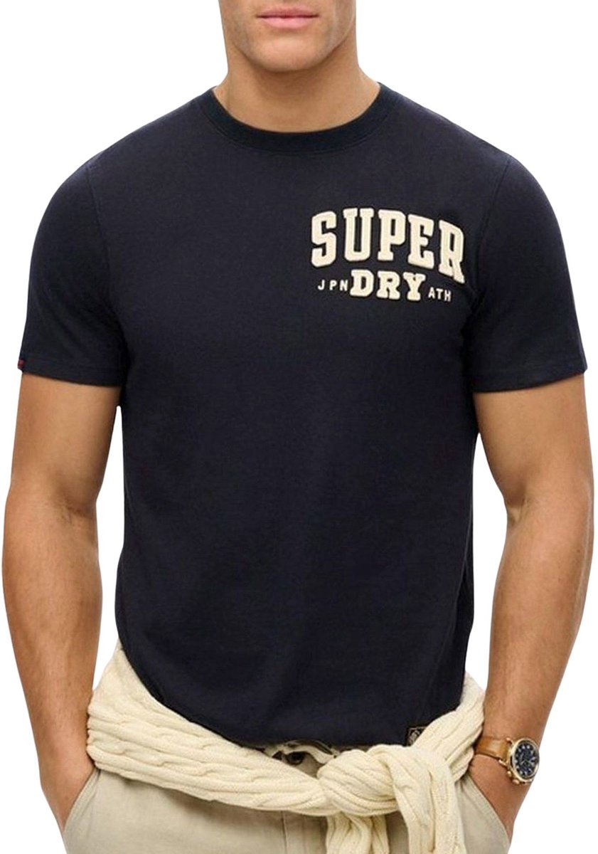 Superdry VINTAGE ATHLETIC TSHIRT Heren T-shirt Blauw