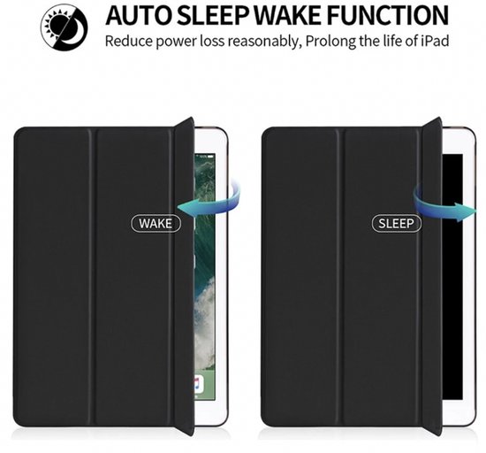 Samsung Galaxy Tab A 10.1 2019 SM-T510 / T515, étui pour tablette avec stylet, étui pour tablette pivotant, étui avec support magnétique, étui à rabat en cuir pour tablette Smart Cover Zwart - HiCHiCO