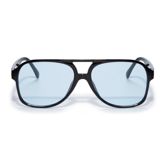 Pilotenbril - Zonnebrillen - Festival bril - Rave bril - Glasses - Classic model - Zwart - Blauwe glazen van Pilot — afbeelding 2