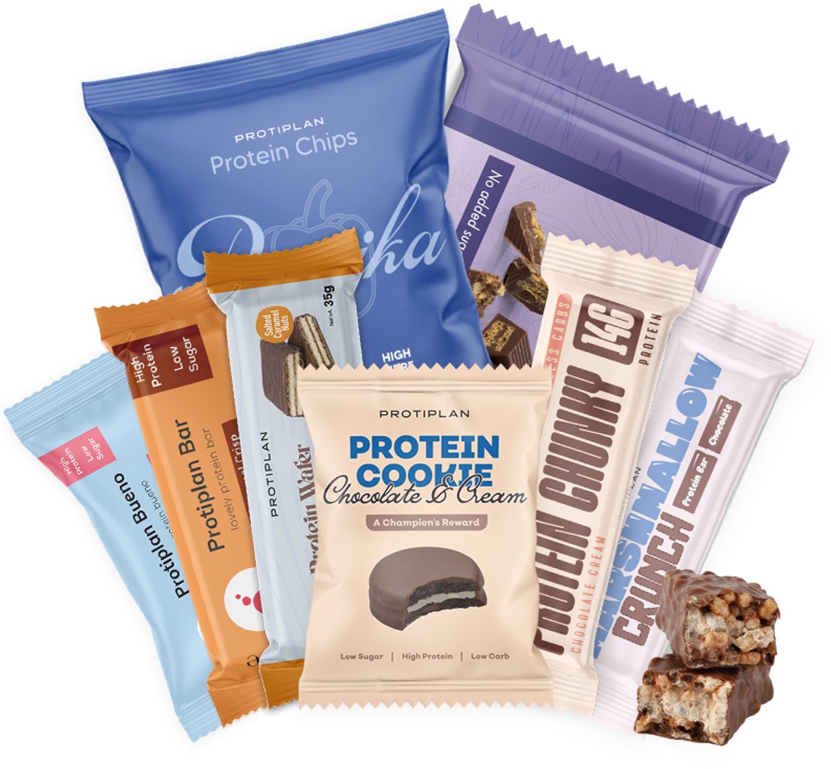 Goedkoopste Protiplan | Mix Proteïne Zoete Snacks | 8 x Protiplan Proteïne Snacks