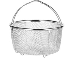 Stoommand RVS - Kookmand - Gezond Koken - Comfortabele Handgrepen - 20CM - Zilverkleurig