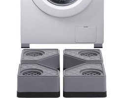 Anti Trillingsmat Wasmachine - en Wasdroger - Geluidsdempende Antislip Mat - Rubber Mat Trillingsdempers - Trillingsdempers wasmachine – Extra dik - Voetjes wasmachine & droger - Wasmachine demper – Anti trillings - vibratie - dempers pads – Antislip