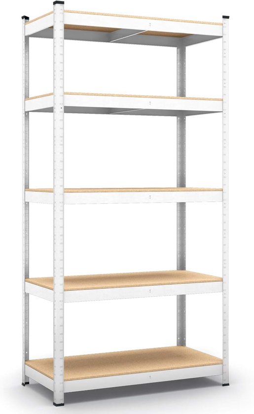 etm Wijd wandrek, 200 x 180 x 60 cm, met draagvermogen tot 1500 kg, bruikbaar als rek voor zware lasten, opbergrek, kelderrek, steekrek, verzinkt