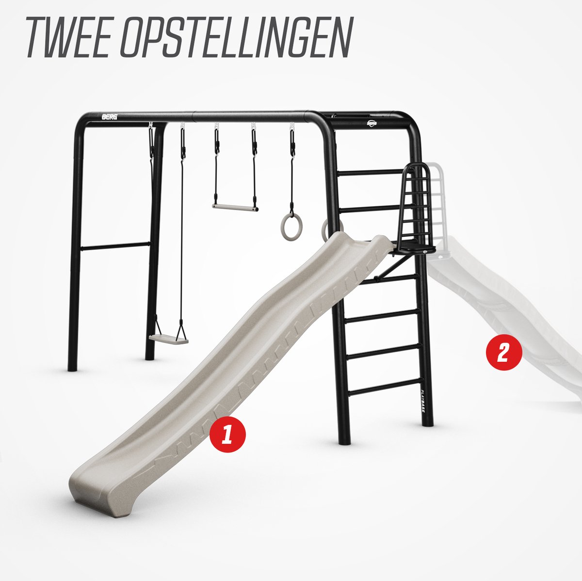 BERG PlayBase Glijbaan - Geschikt voor BERG Playbase - Inclusief Platform - Grijs — afbeelding 5