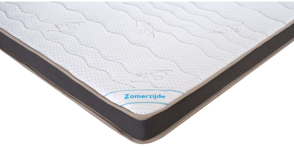 Zomer/winterzijde topdekmatras - 140x210 - 14 cm dik - Anti-Allergie