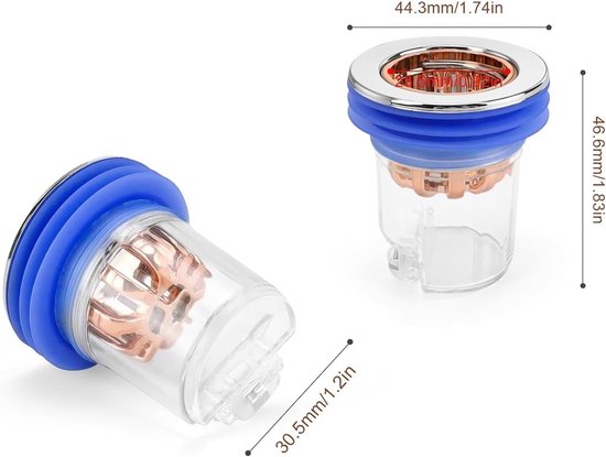 Garneck Set van 2 geurafsluiters voor douche en vloerafvoer, 50 mm anti-geurdesign, schimmelbestendig, ideaal voor badkamer en keuken, effectieve afvoerstop