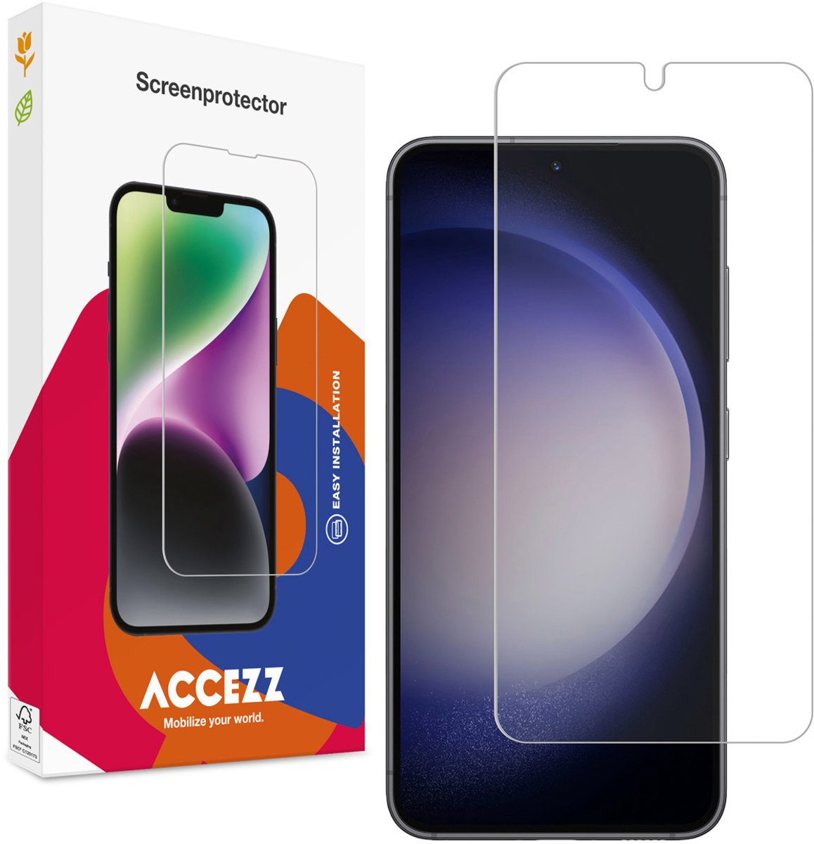 Accezz Screenprotector Geschikt voor Samsung Galaxy S23 / S22 - Accezz Gehard Glas Screenprotector