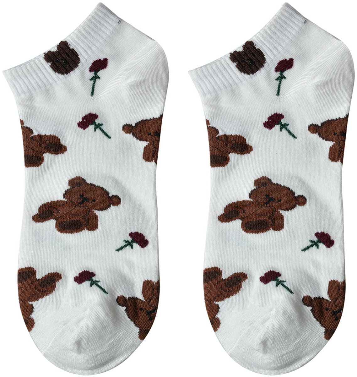 Clayre & Eef Grappige Sokken one size Wit Polyester Beer