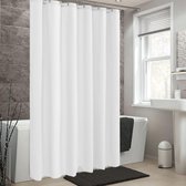 Convient pour rideau de douche en tissu imperméable avec 3 aimants - Doublure de douche douce de qualité hôtelière, légère et lavable en machine - Taille standard 72 x 72, blanc
