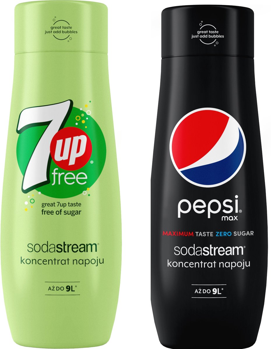 SodaStream Serie - 7Up FREE en Pepsi Max Concentraten Set - Suikervrij - Huisgemaakte Dranken