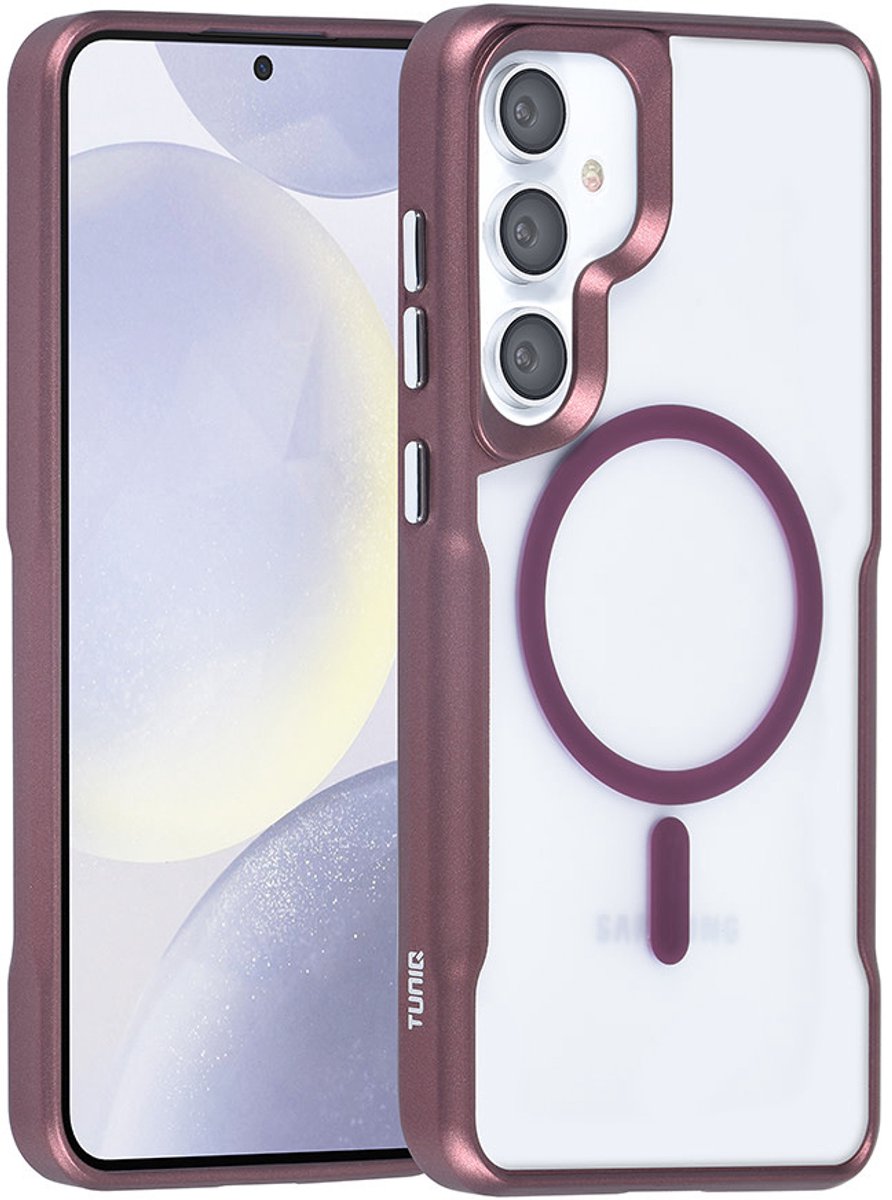 TUNIQ telefoonhoesje voor Samsung Galaxy S24 Plus - MagSafe siliconen backcover - Rood