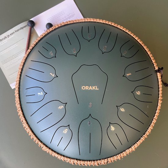 Orakl ® - Tongue Drum Elysium Bosgroen - Inclusief lesboek - Handpan ø 35 cm - Tongue Drum - Handpan Drum - Steel Tongue Drum - Klankschaal - Geluidstherapie van Orakl — afbeelding 3
