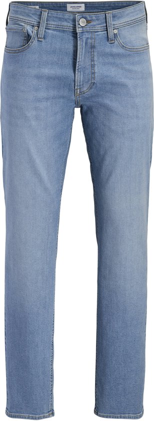 Blauwe spijkerbroek met een regular fit.