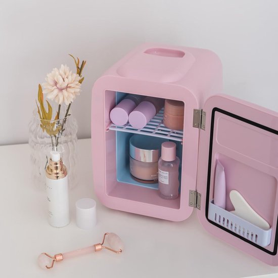 4L Mini Koelkast - Kleine Koelkast 12V/220V Cosmetische Koelkast Warm en Koud Functie Skincare Fridge Minikoelkast Voor Kamer. van Four&Roses — afbeelding 4