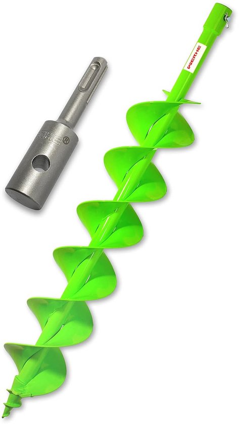 Professionele Grondboor 120mm - Dubbele As en SDS Plus-adapter | bol