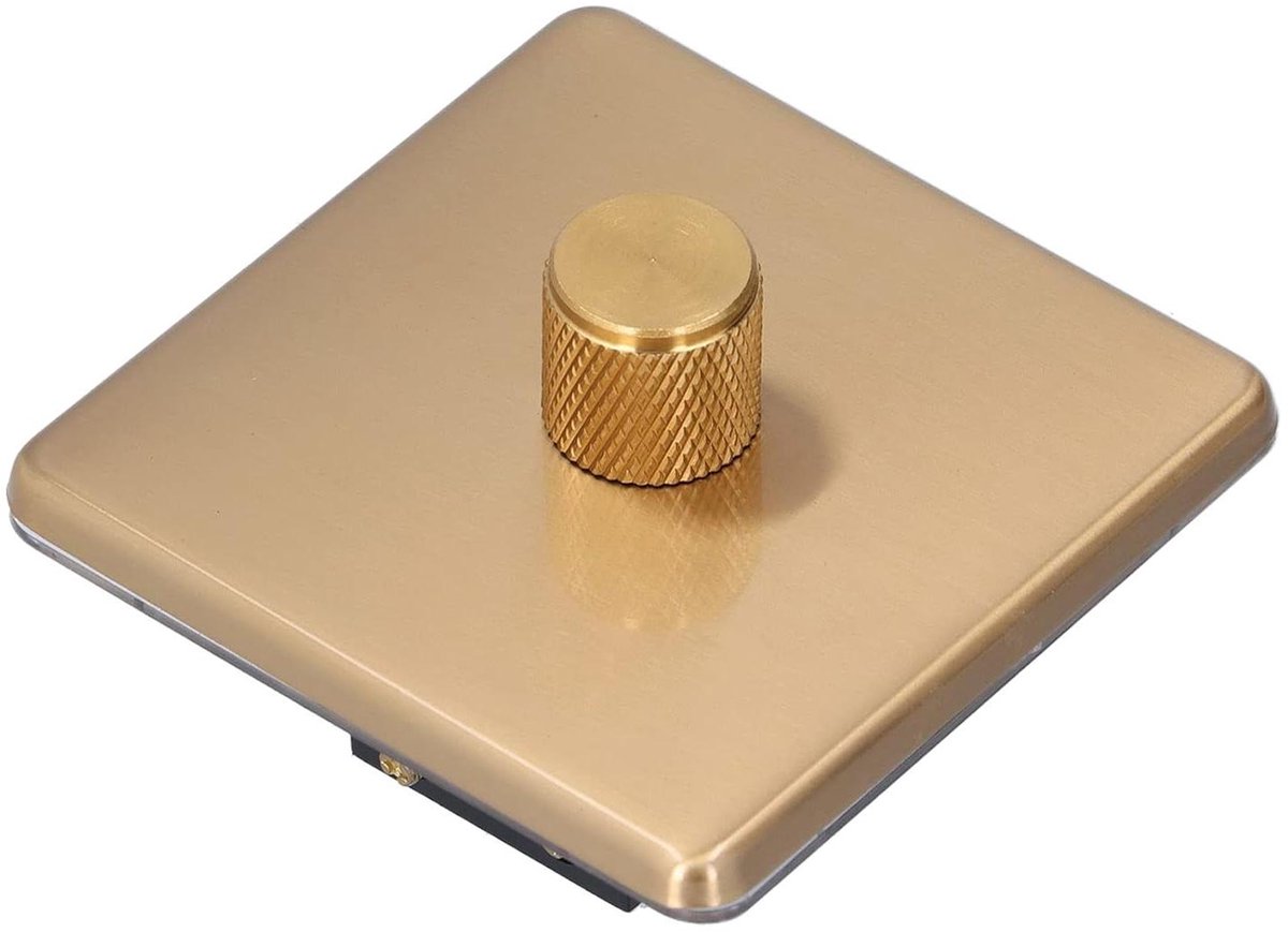 Dimmer van messing - Krasbestendig, elegant en duurzaam voor thuisgebruik (effen licht)