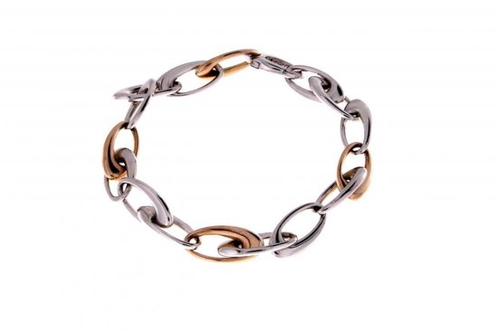 armband - rose/wit goud - 14 krt - 20 cm - 13 gram - Verlinden juwelier