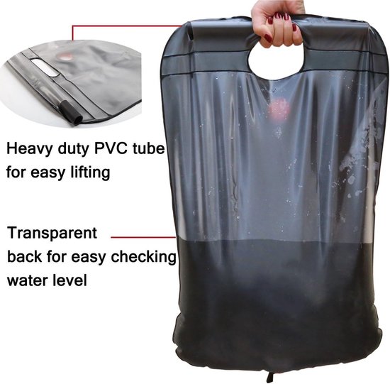 Solar campingdouche - Zonneverwarmende buitendouche 20 liter - Festival