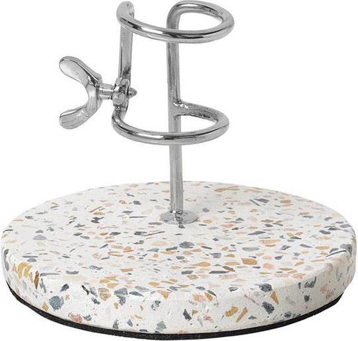 candlestick fjarril - terrazzo wit/nickel