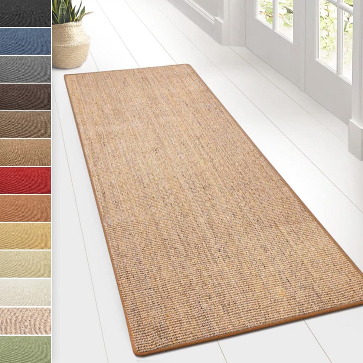 Natuurlijk Geweven Sisal Vloerkleed voor Woonkamer en Slaapkamer - 66 x 100 cm
