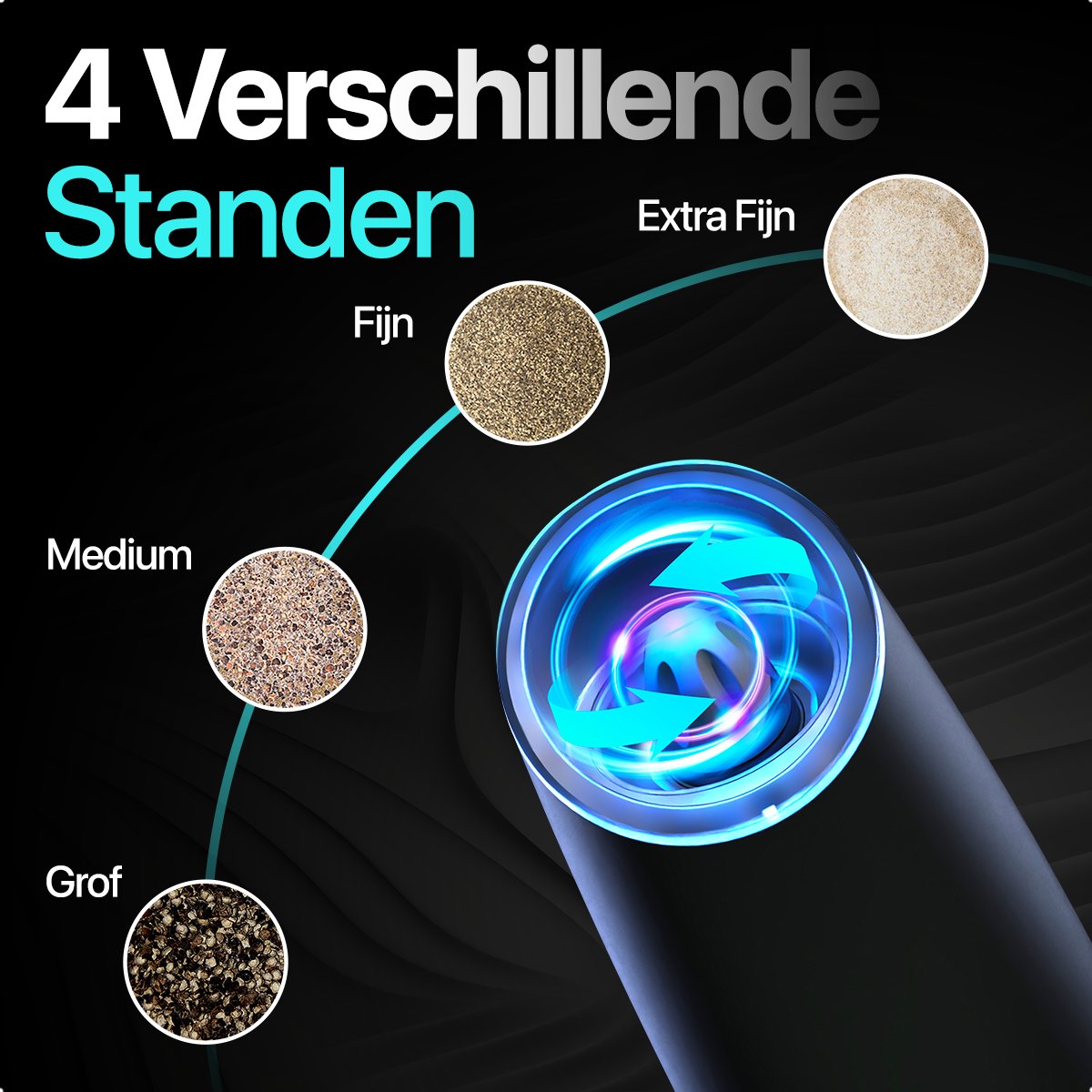 MATTI® - Elektrische Peper en Zoutmolen - Peper en Zoutmolen Set - Pepermolen - Zoutmolen - Automatisch Kantelmechanisme - Oplaadbaar — cadeau in Kookcadeaus - foto 2
