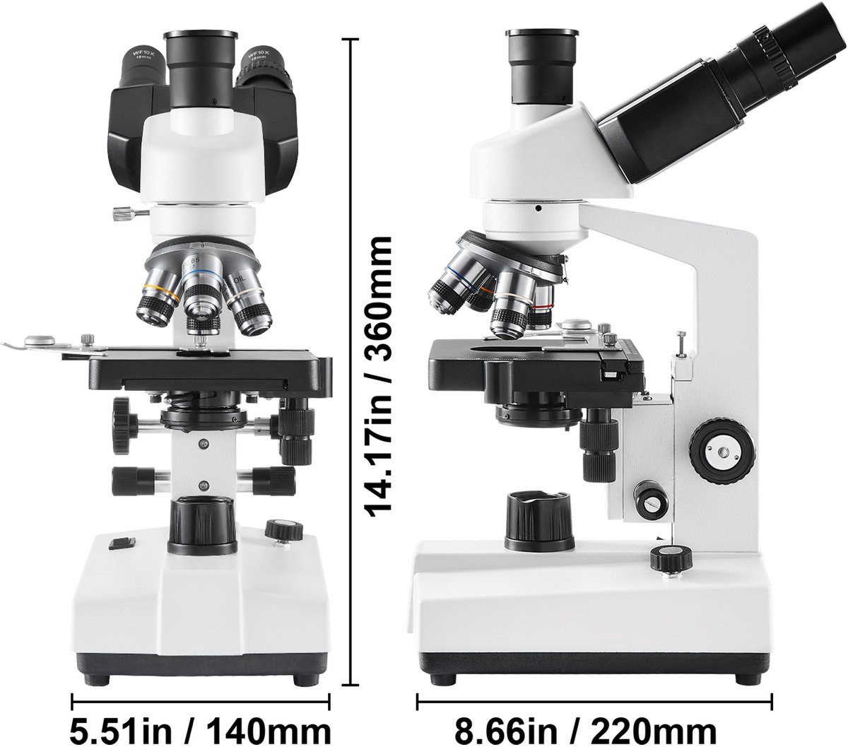 Zerodis Tête de microscope trinoculaire Tête de microscope à zoom 3,5X Zerodis Tête de microscope trinoculaire Tête de microscope à zoom 3,5X