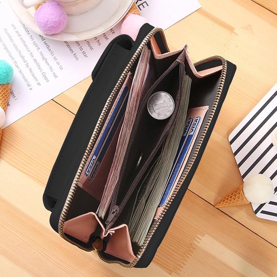 Roulens Kleine crossbody telefoontas voor vrouwen. PU lederen mobiele telefoontassen met kaarthouder, portemonnee en handtassen, schoudertas met verstelbare riem, S