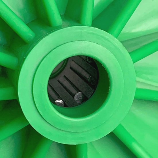 Kruiwagen groen 110 liter met 160 kg draagkracht - Stalen frame en polypropyleen schaal voor tuin en bouwplaats van VONYX — afbeelding 3