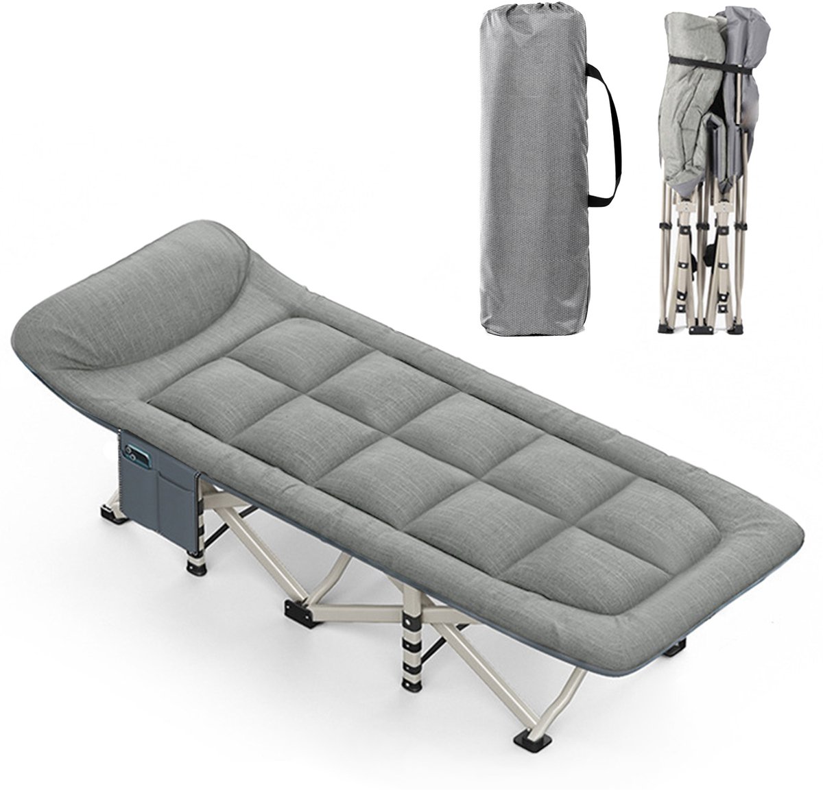 CALIYO - Eenpersoonsbedden - Plooibed / Vouwbed - Draagbaar Opklapbed - Sarah - - 68x190cm - Draagvermogen 200KG