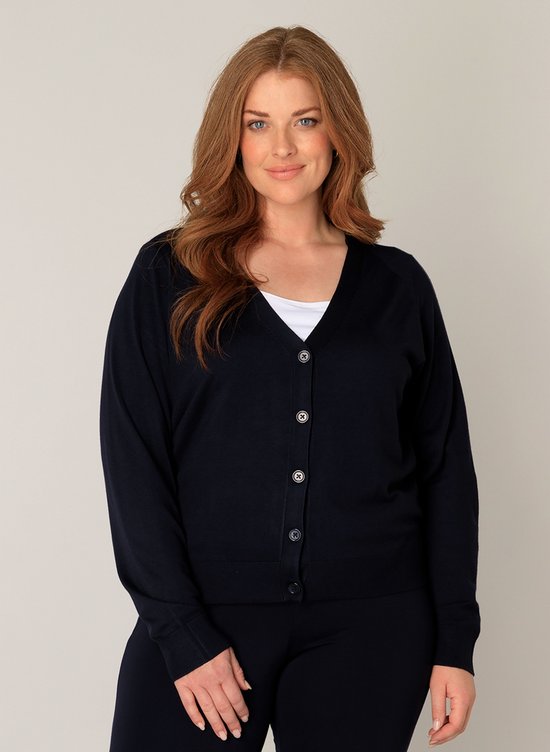 BASE LEVEL CURVY Yvonne Vest - Dark Blue - maat 3(52)