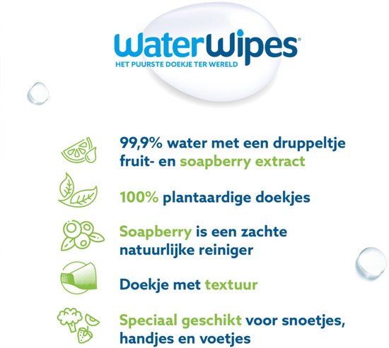 WaterWipes Snoetendoekjes - 9 x 60 toetenvegers - 540 doekjes van WaterWipes — afbeelding 2
