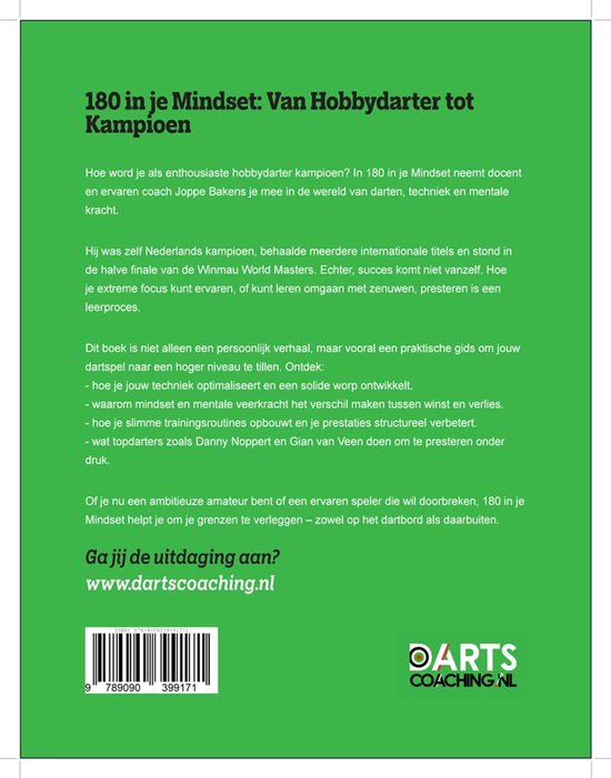 Dartscoaching - 180 in je Mindset van hobbydarter tot kampioen - Boek - Dartboek van Dartscoaching — afbeelding 4
