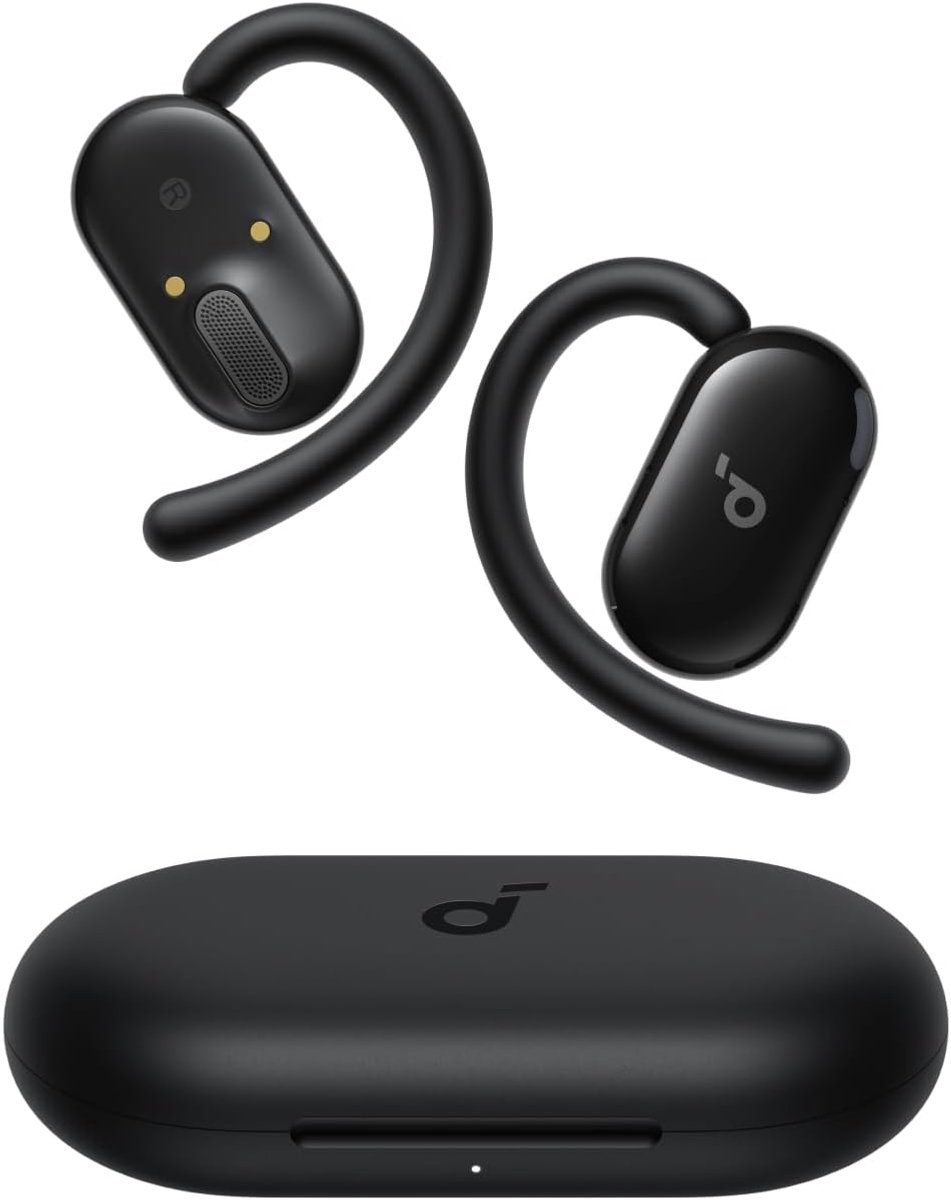 Open-Ear Hoofdtelefoon met Verstelbare Oorhaken en Krachtig Geluid - 36U Speeltijd, IP55 Waterbestendig