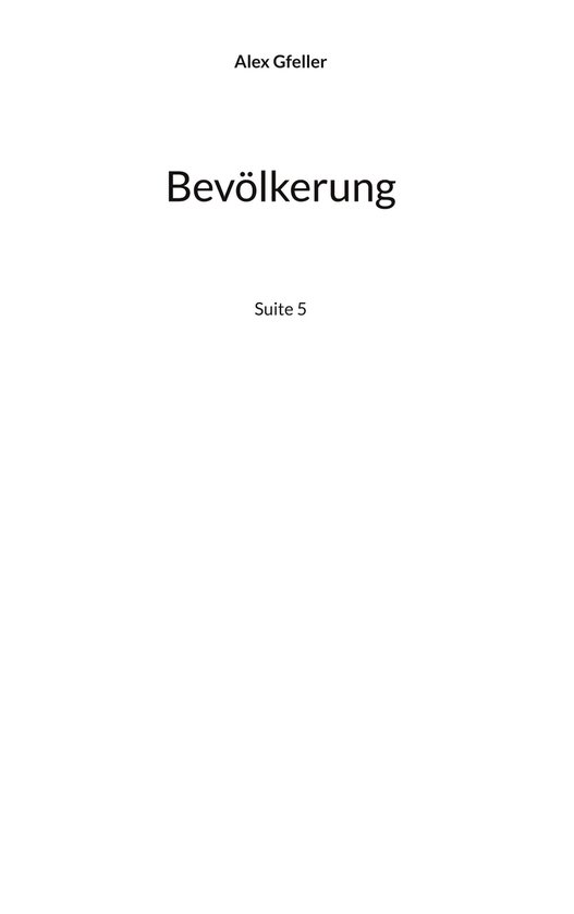 Die Suite 5 - Bevölkerung - cover