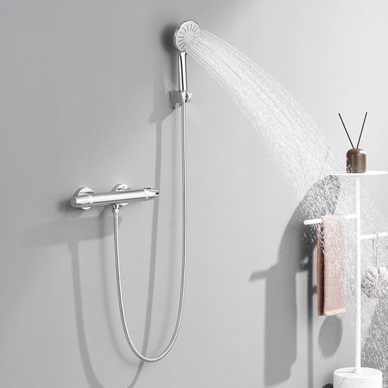 Schutte Signo thermostatische douchekraan vierkant chroom kopen